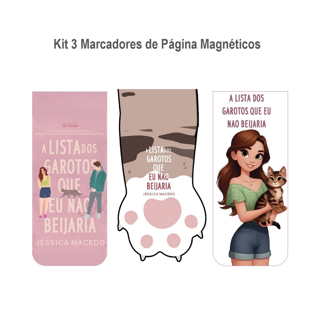 Kit 3 Marcadores Magnéticos Holograficos – A Lista dos Garotos que eu não Beijaria